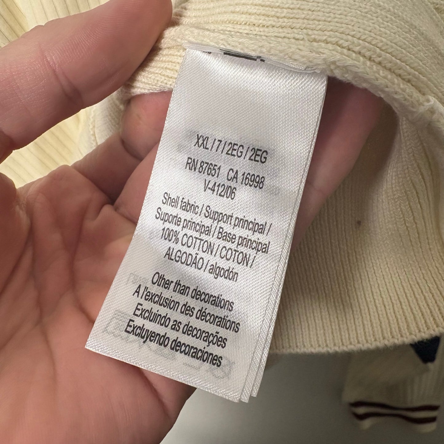Lacoste French Made Relaxed Fit Cotton knit Sweater XXL