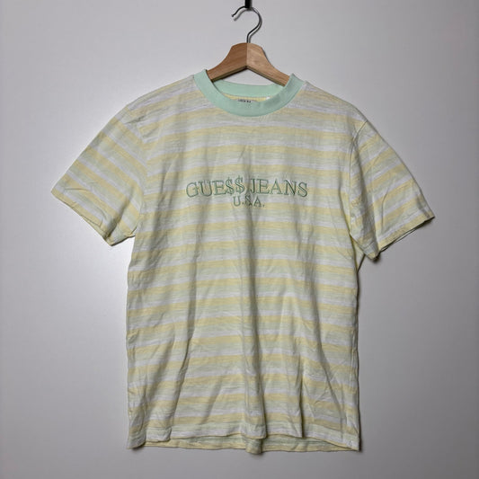 Asap Rocky Guess white green striped tee S