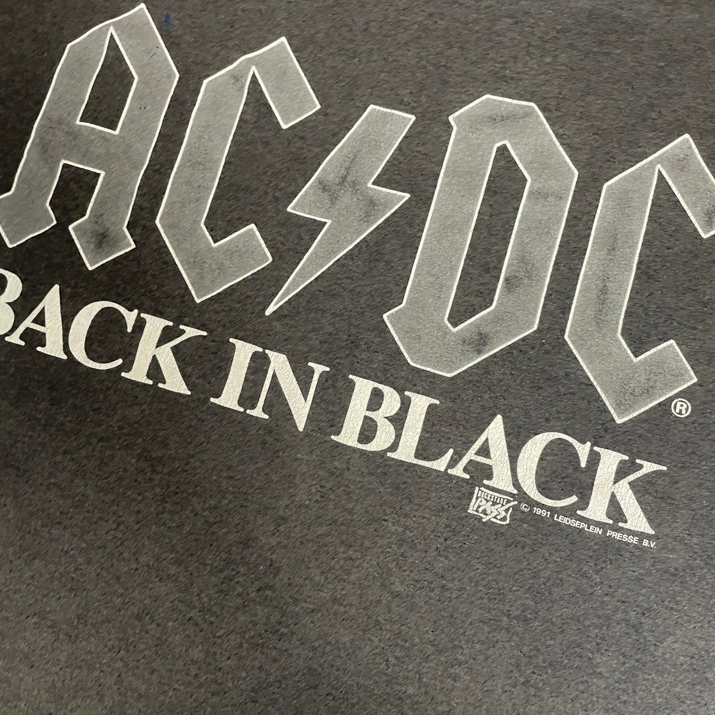 AC/DC vintage back in black 1991 tour tee XL