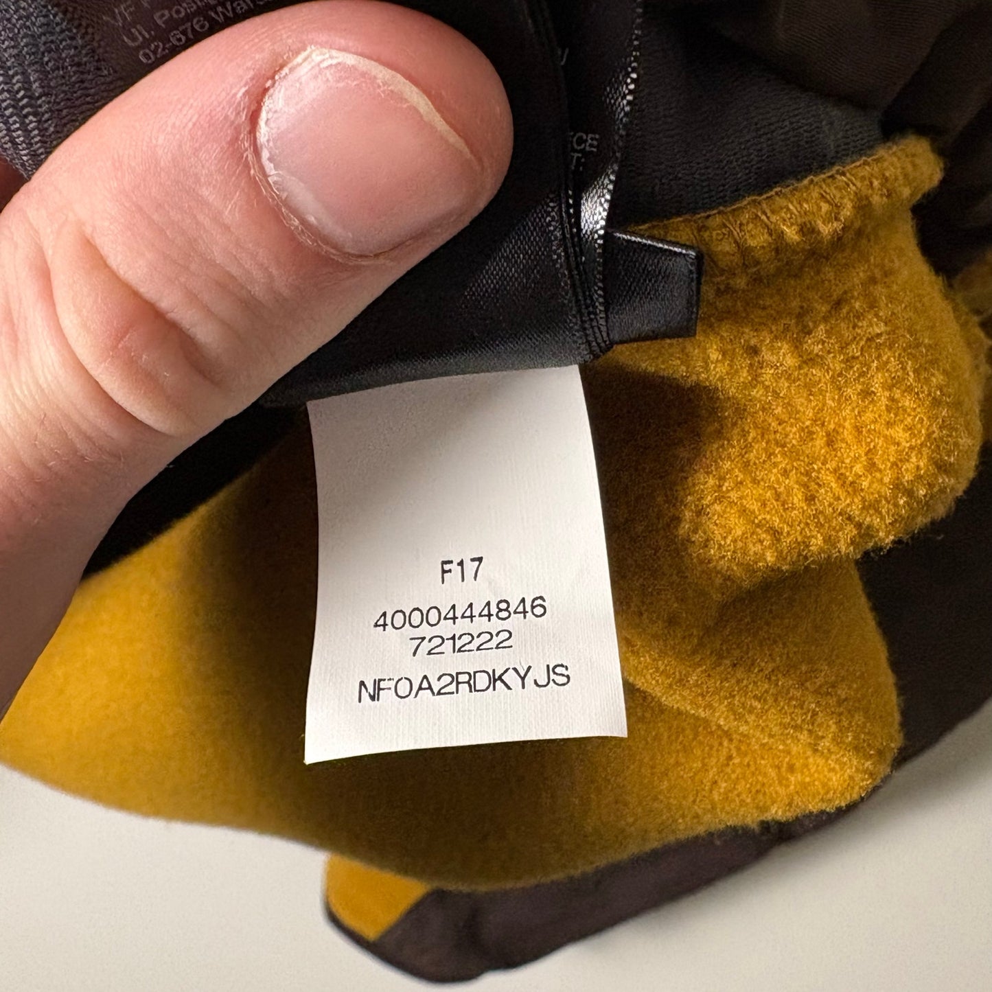 The North Face Denali yellow brown fleece zip jacket L