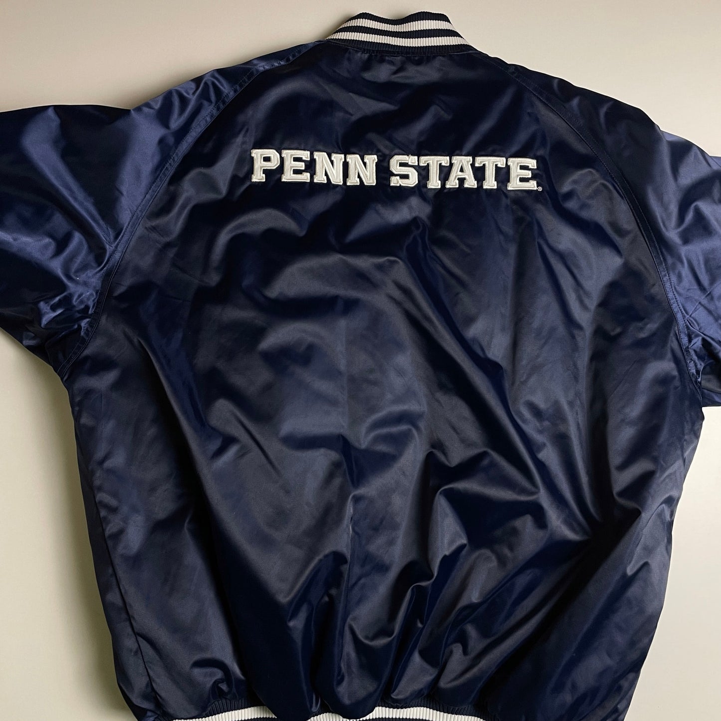 Nike vintage penn state satin bomber jacket XL