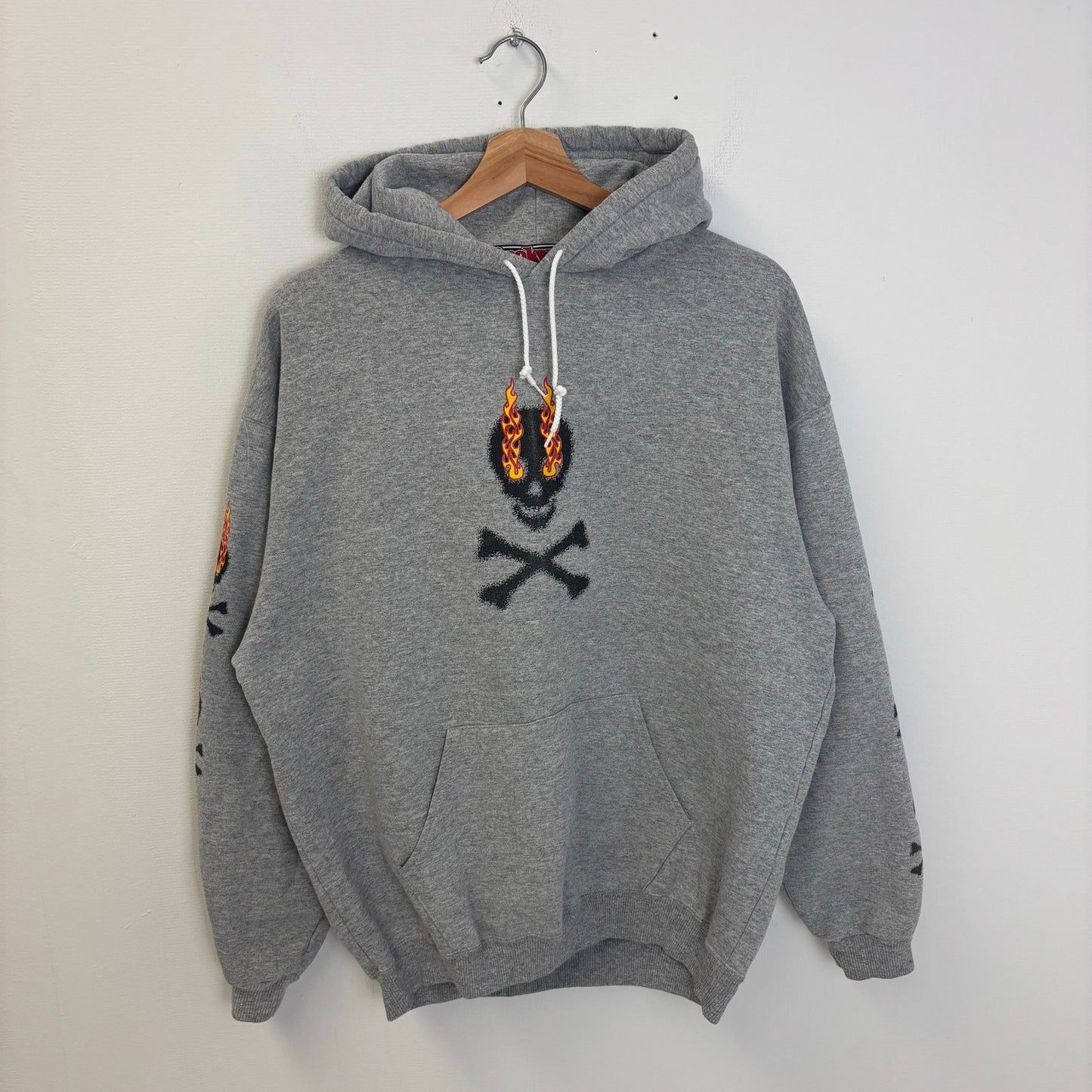 Snake eyes skater y2k jnco style flame hoodie M