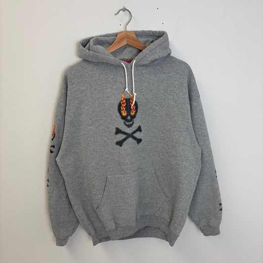 Snake eyes skater y2k jnco style flame hoodie M