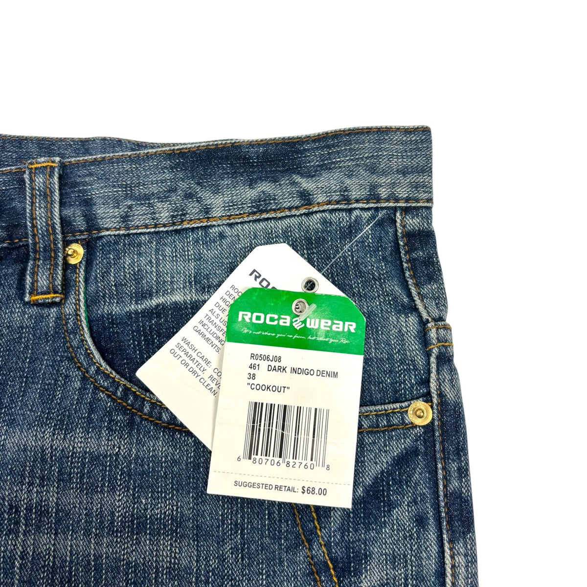 New Vintage Roca Wear Cookout Denim Jeans 38