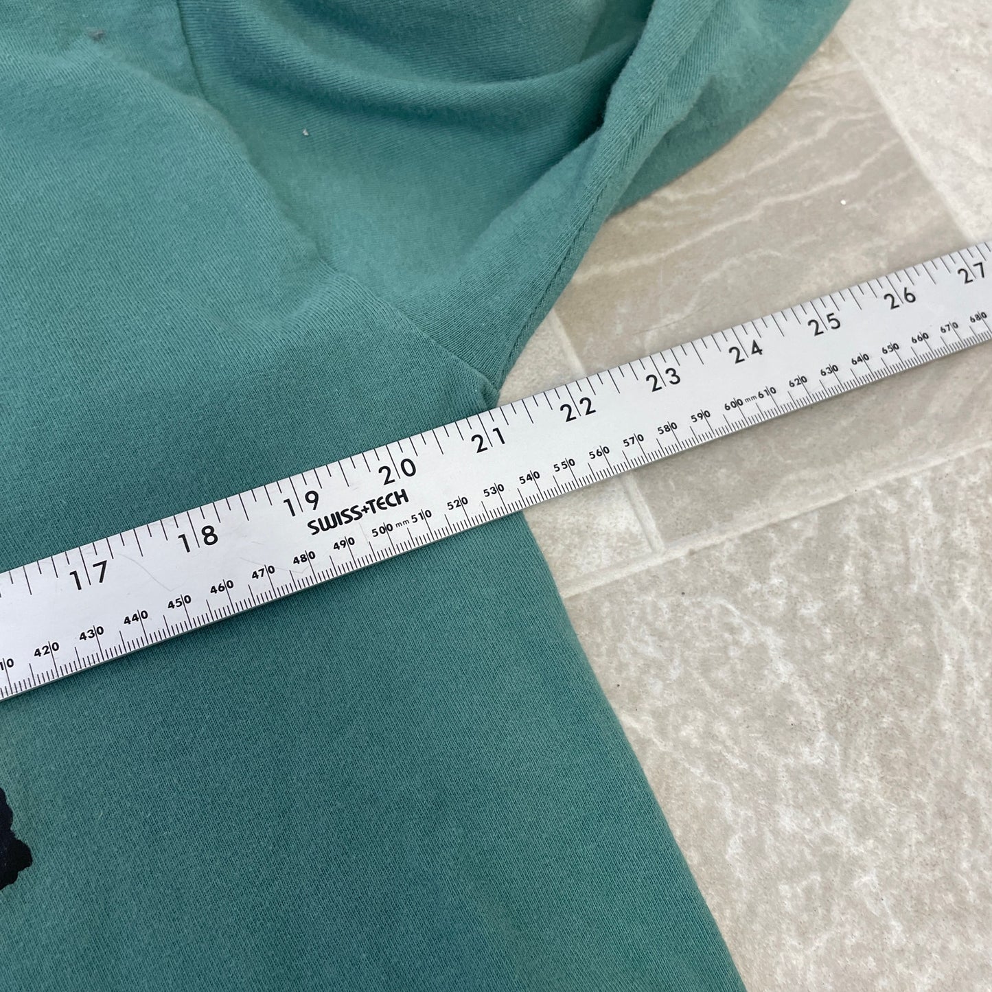 Stussy big logo green long sleeve shirt L