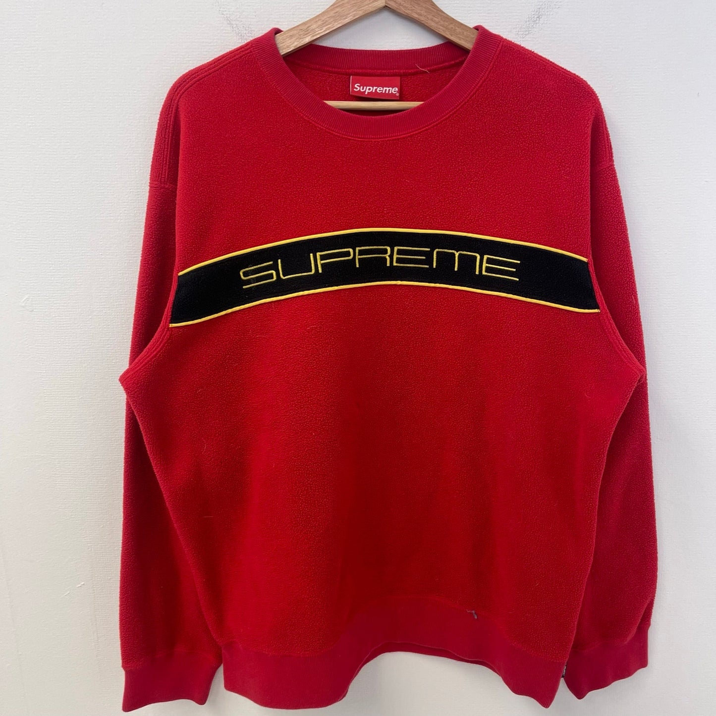 Supreme Polartec Crewneck red M