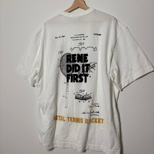 Lacoste Tennis "Rene did it first" pique graphic tee XXL