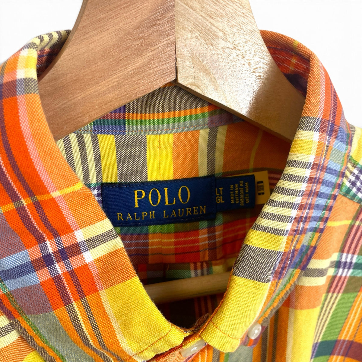 New Polo Ralph Lauren Paid Button Up Shirt LT