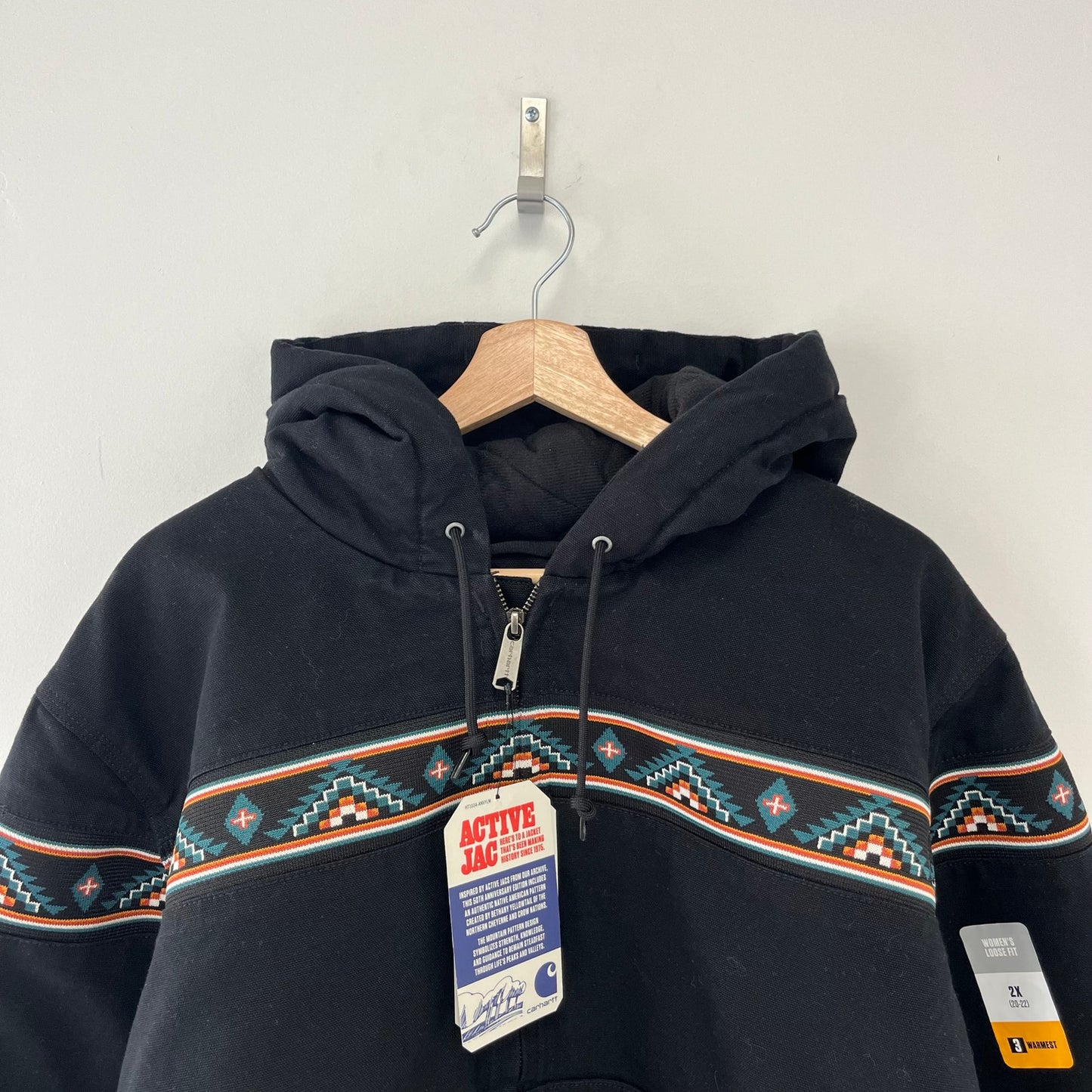 NWT Carhartt Aztec Hooded Jacket L