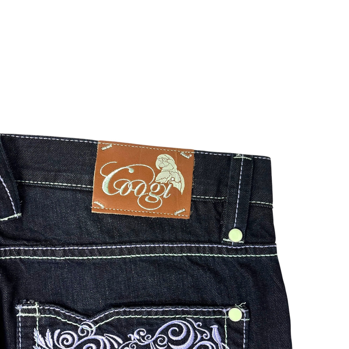 New Y2K Coogi Floral Print Baggy Jeans 38