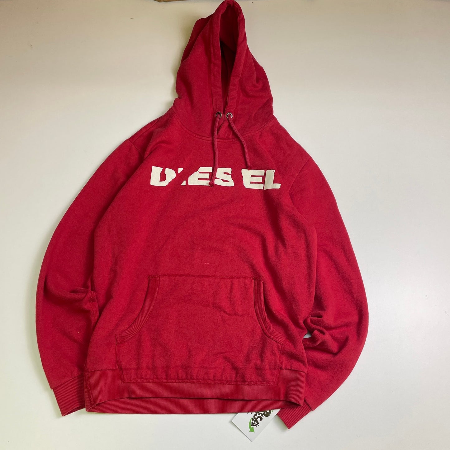 DIESEL red printed hoodie M