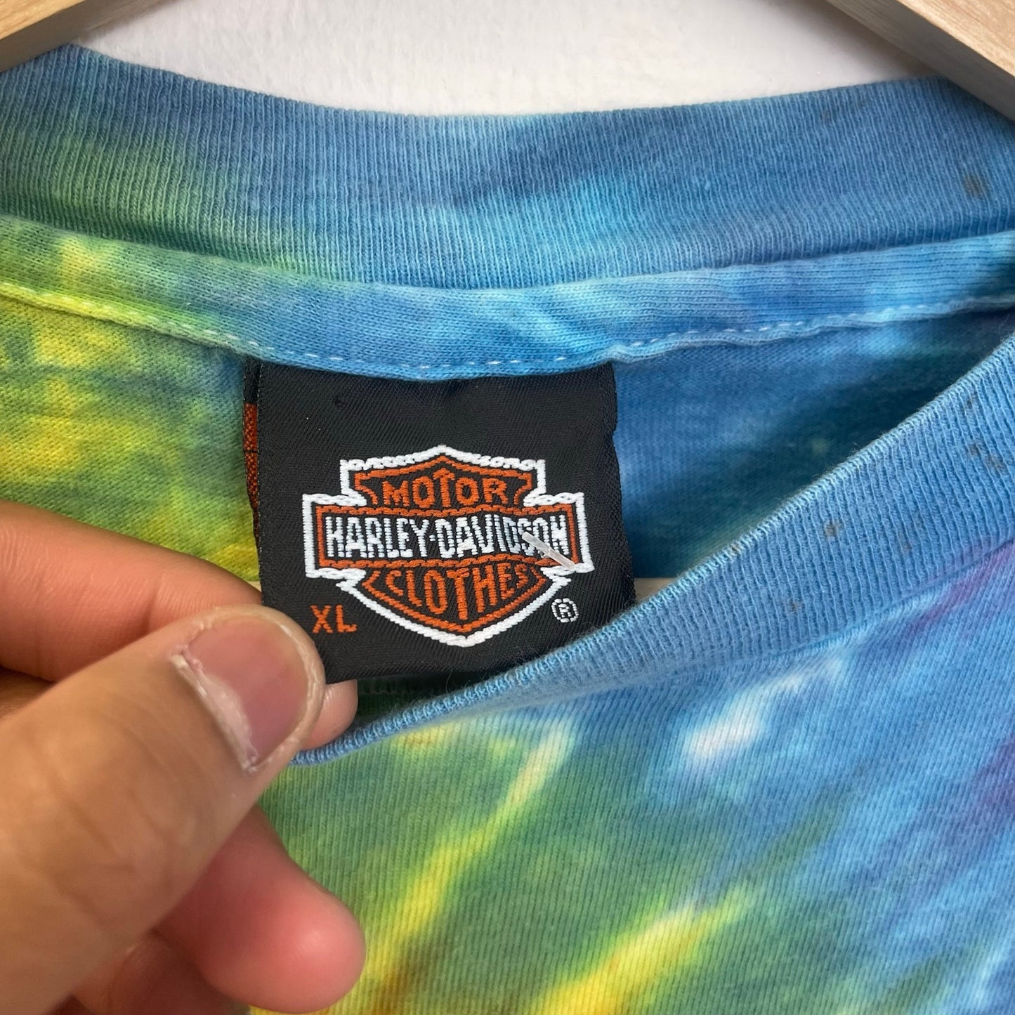 Harley Davidson vintage tye dye biker tee XL