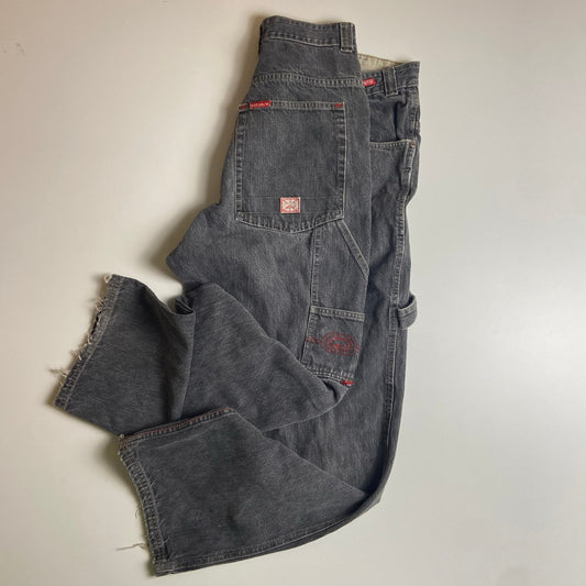 Y2K Ecko baggy cargo washed denim 36