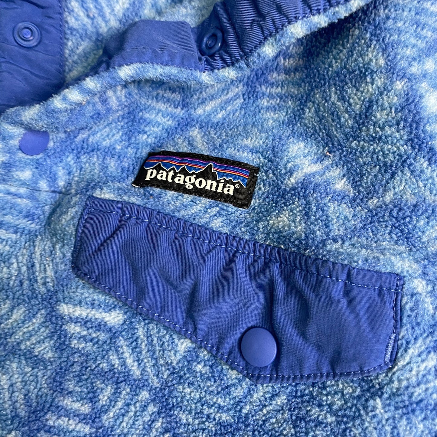 Patagonia synchilla patterned fleece 1/4 snap S