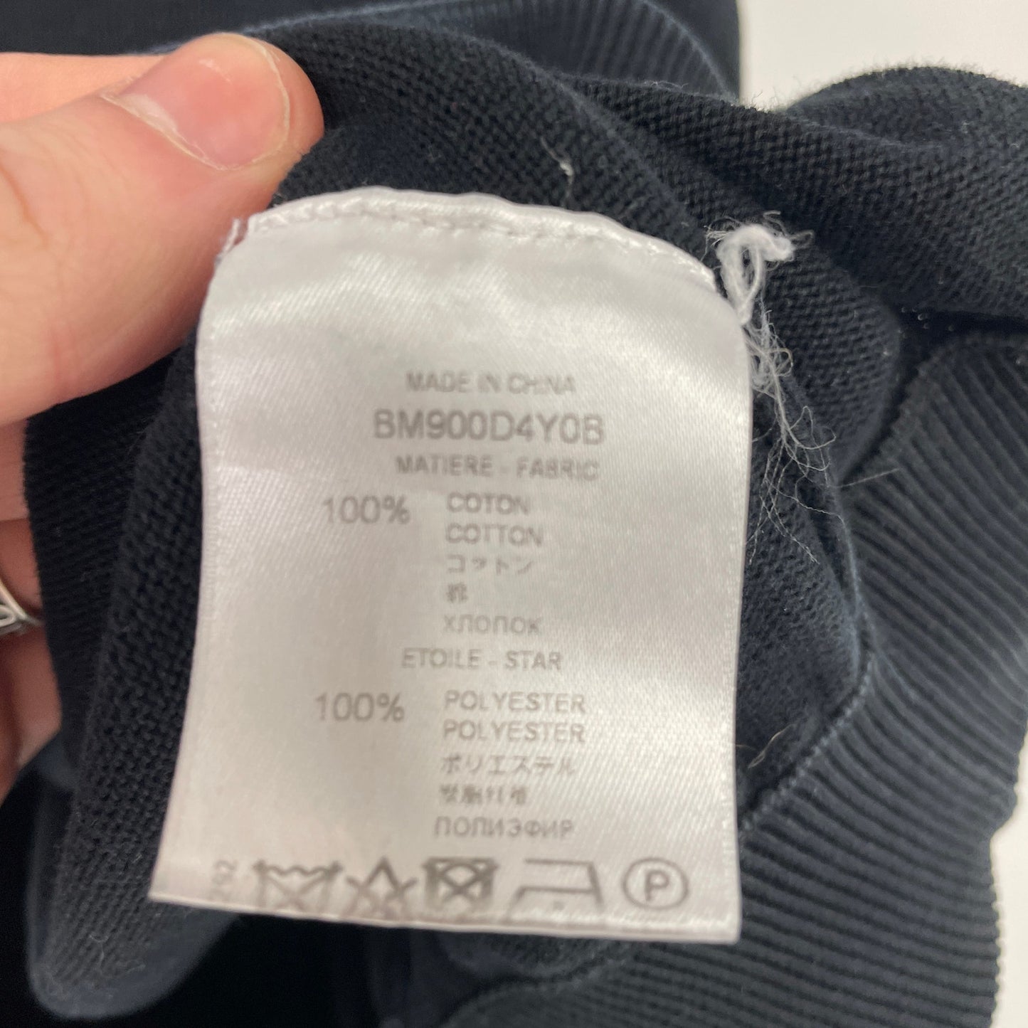 Givenchy star embroidery black crewneck S