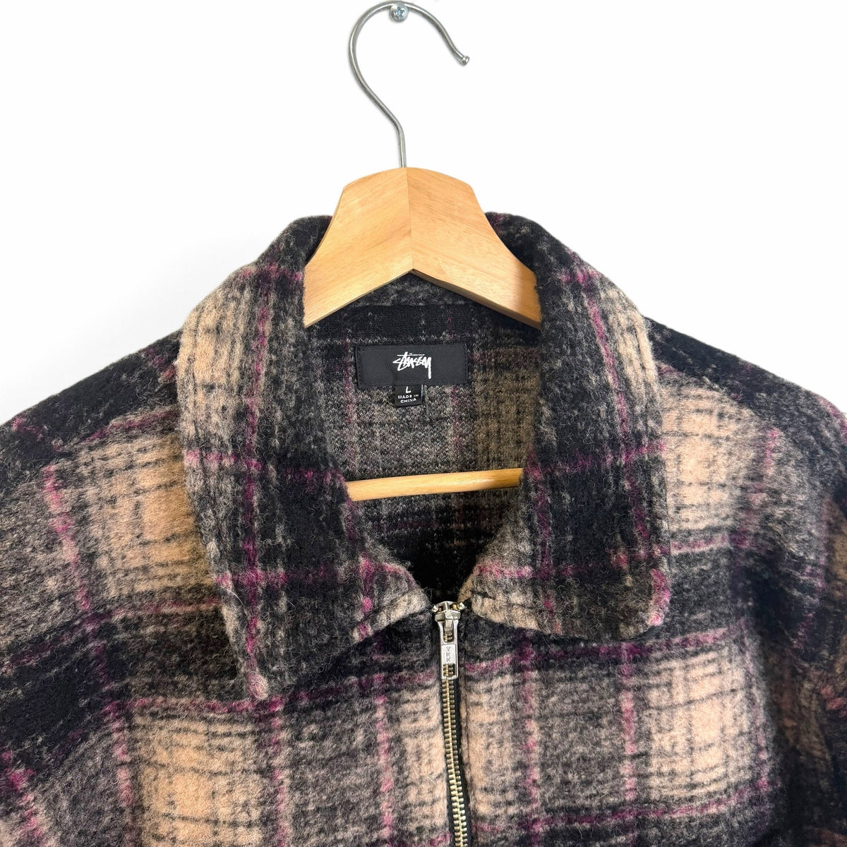 Stussy Plaid Wool Jacket L