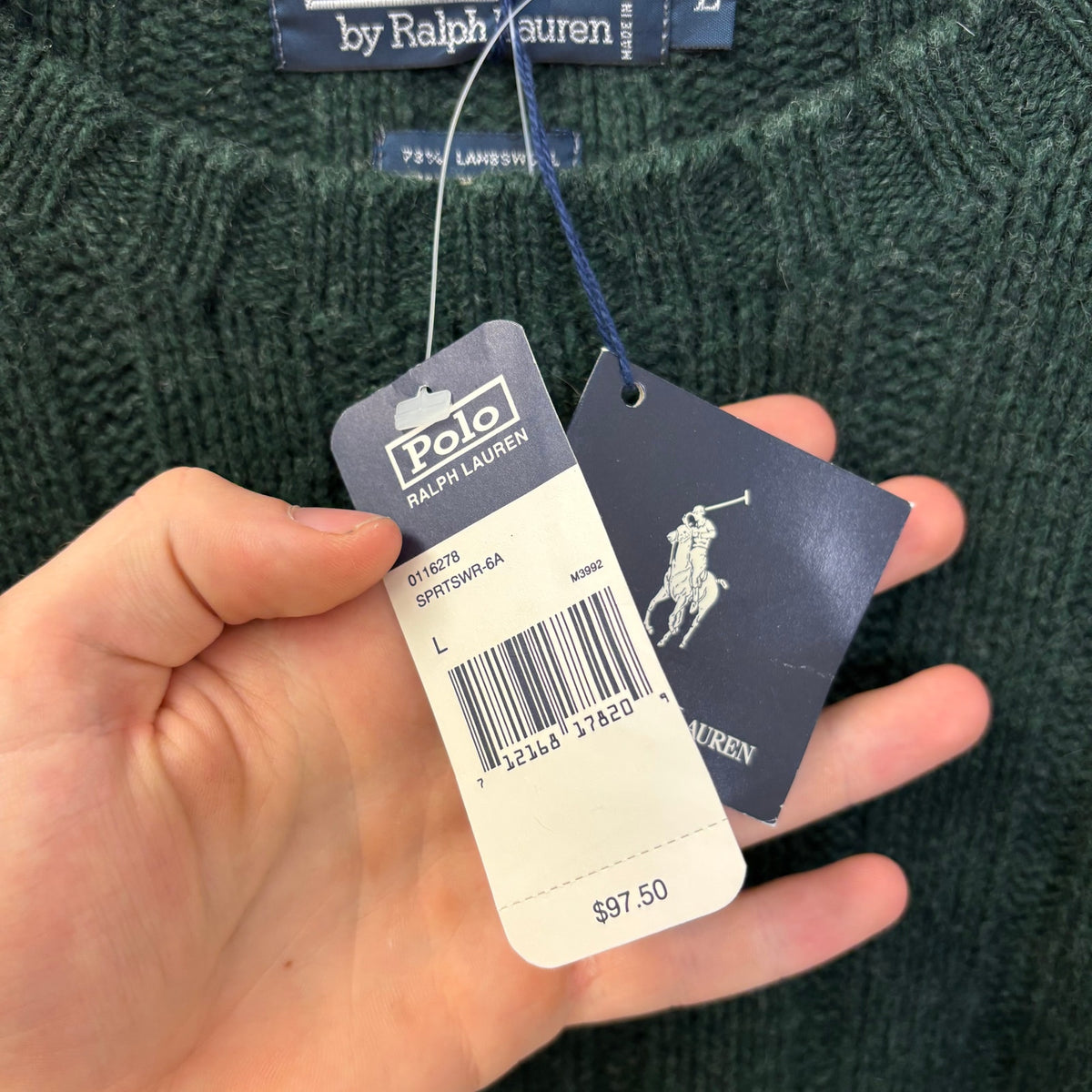 New Vintage Polo Ralph Lauren Knit Sweater L