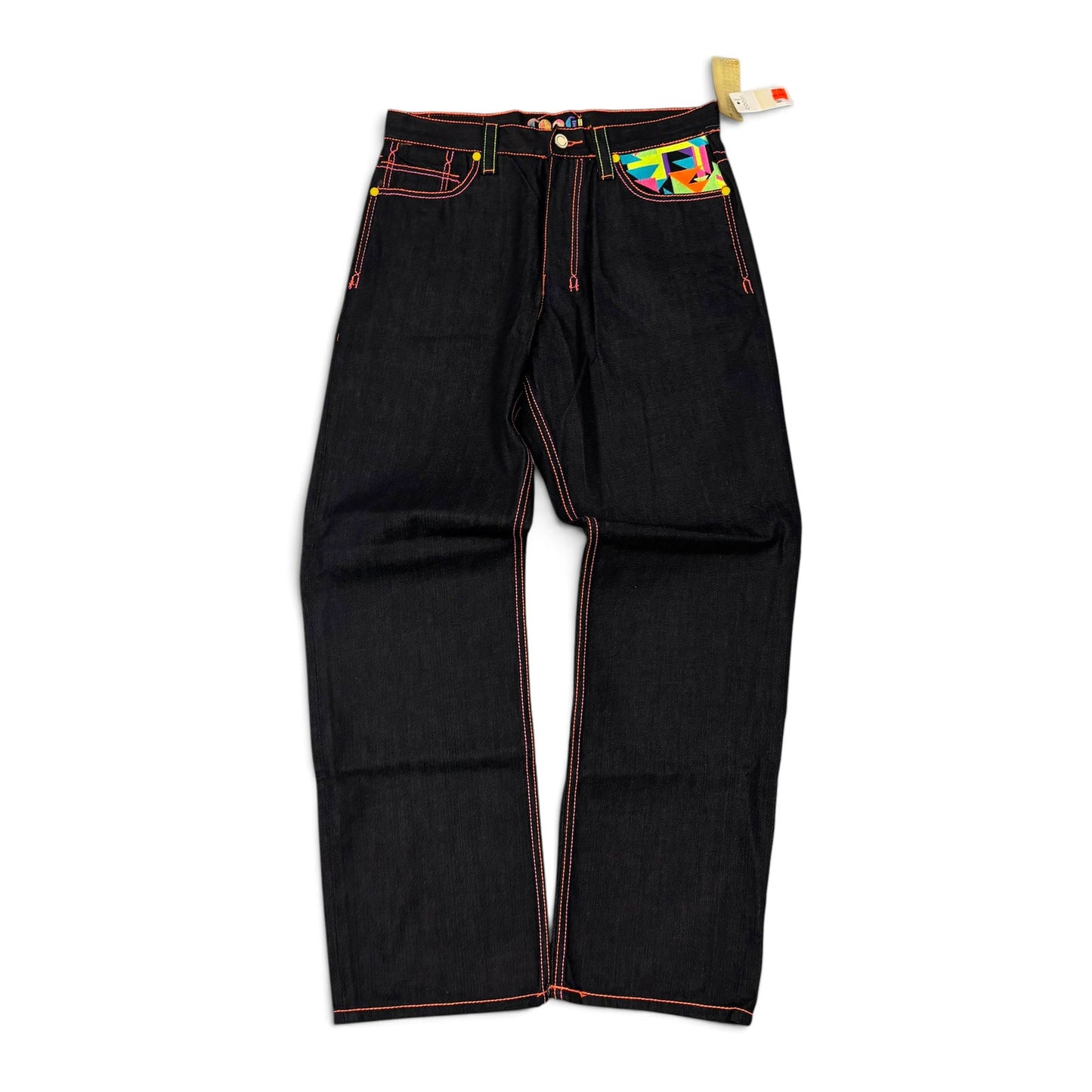 New Y2K Coogi Geometric Baggy Jeans 34