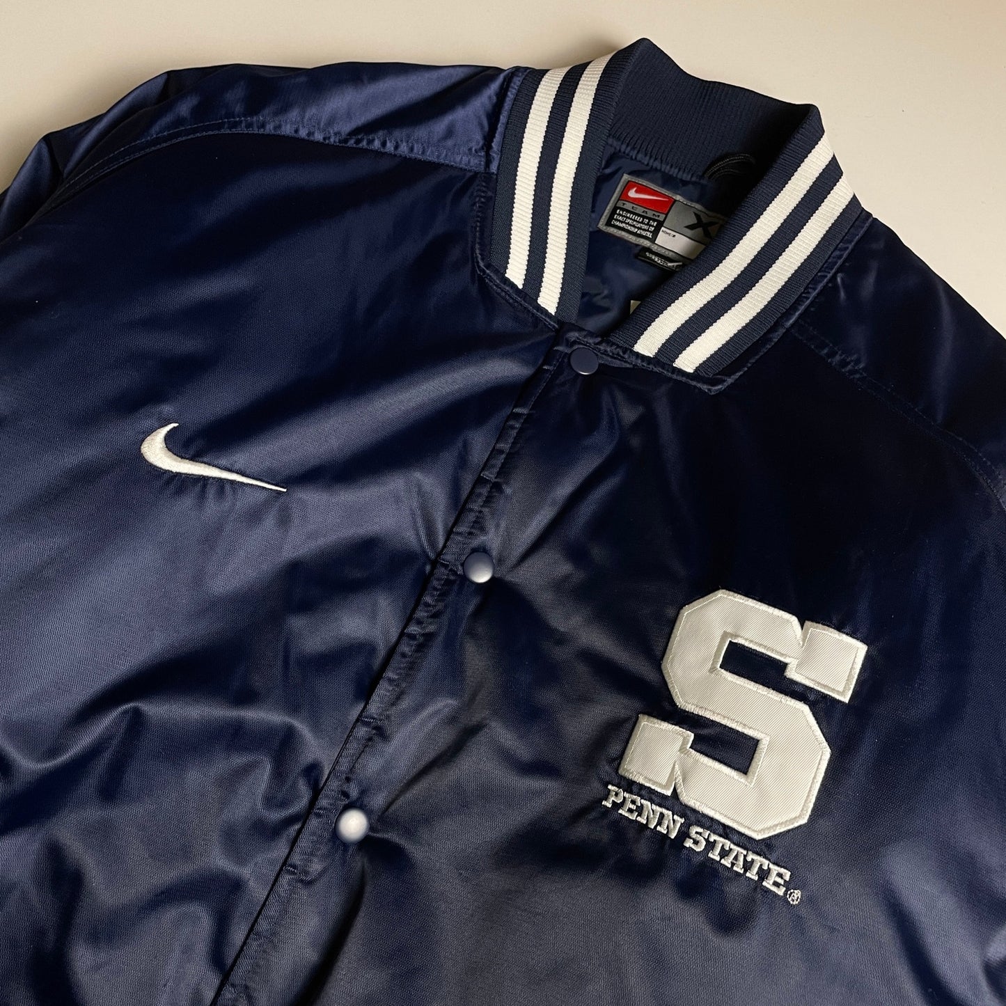 Nike vintage penn state satin bomber jacket XL