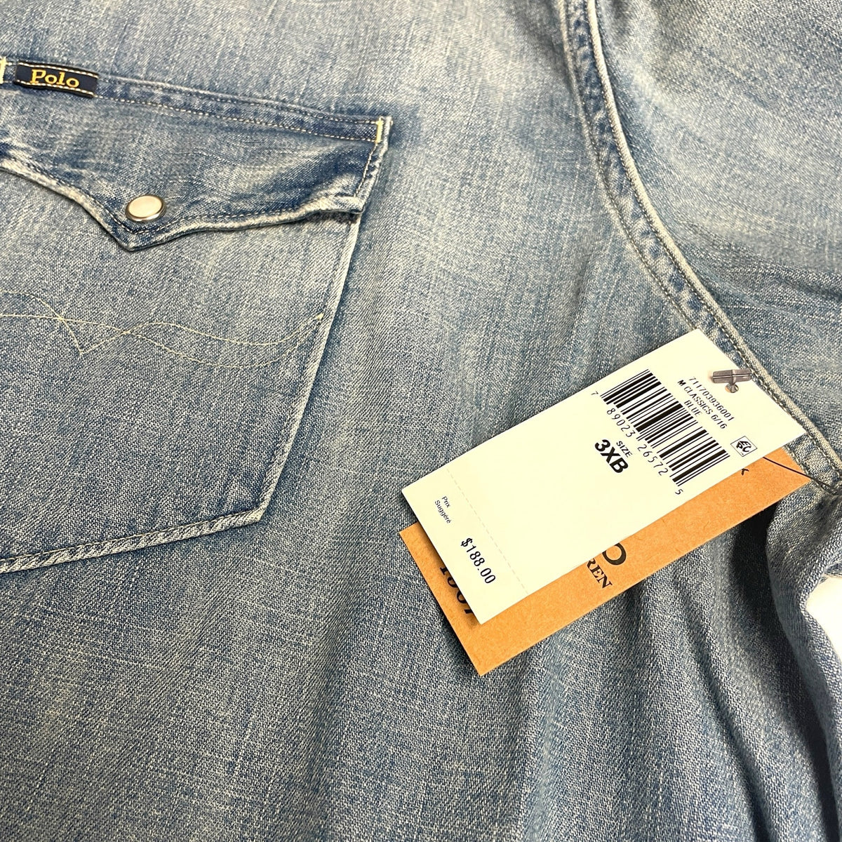 New Polo Denim Supply Button Up Shirt 3XB