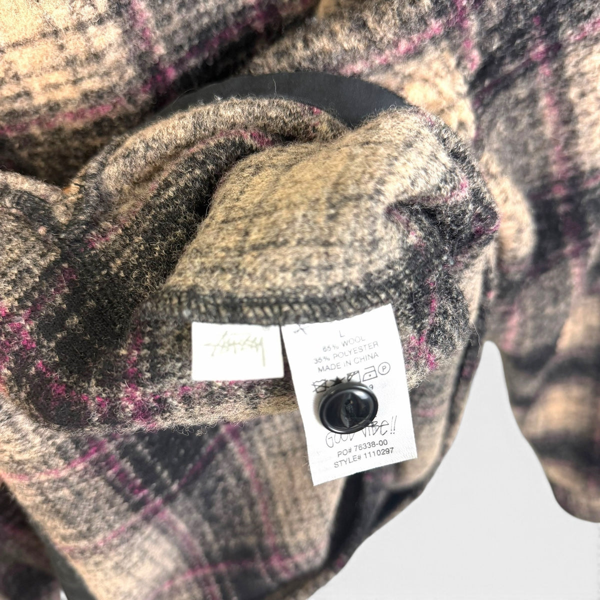 Stussy Plaid Wool Jacket L