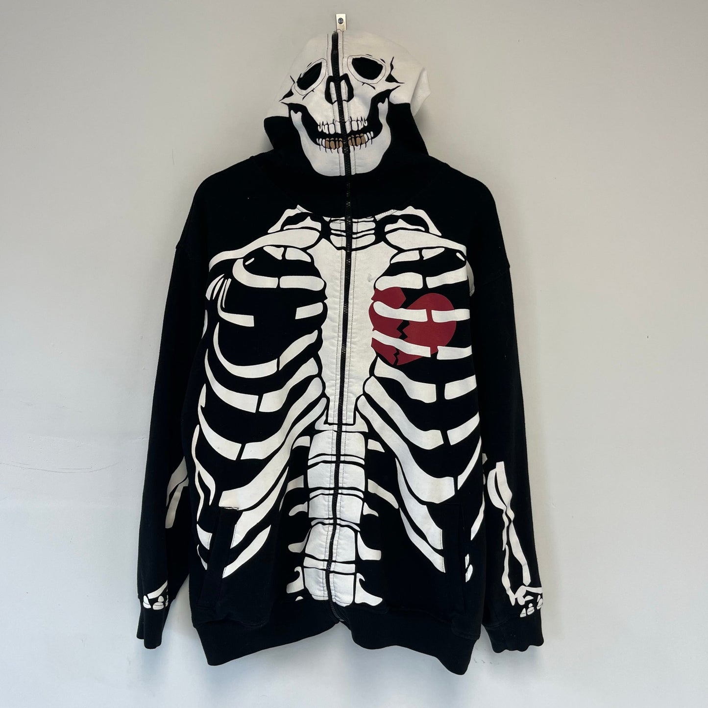 Y2K Mecca Skeleton Full Zip Sweater M