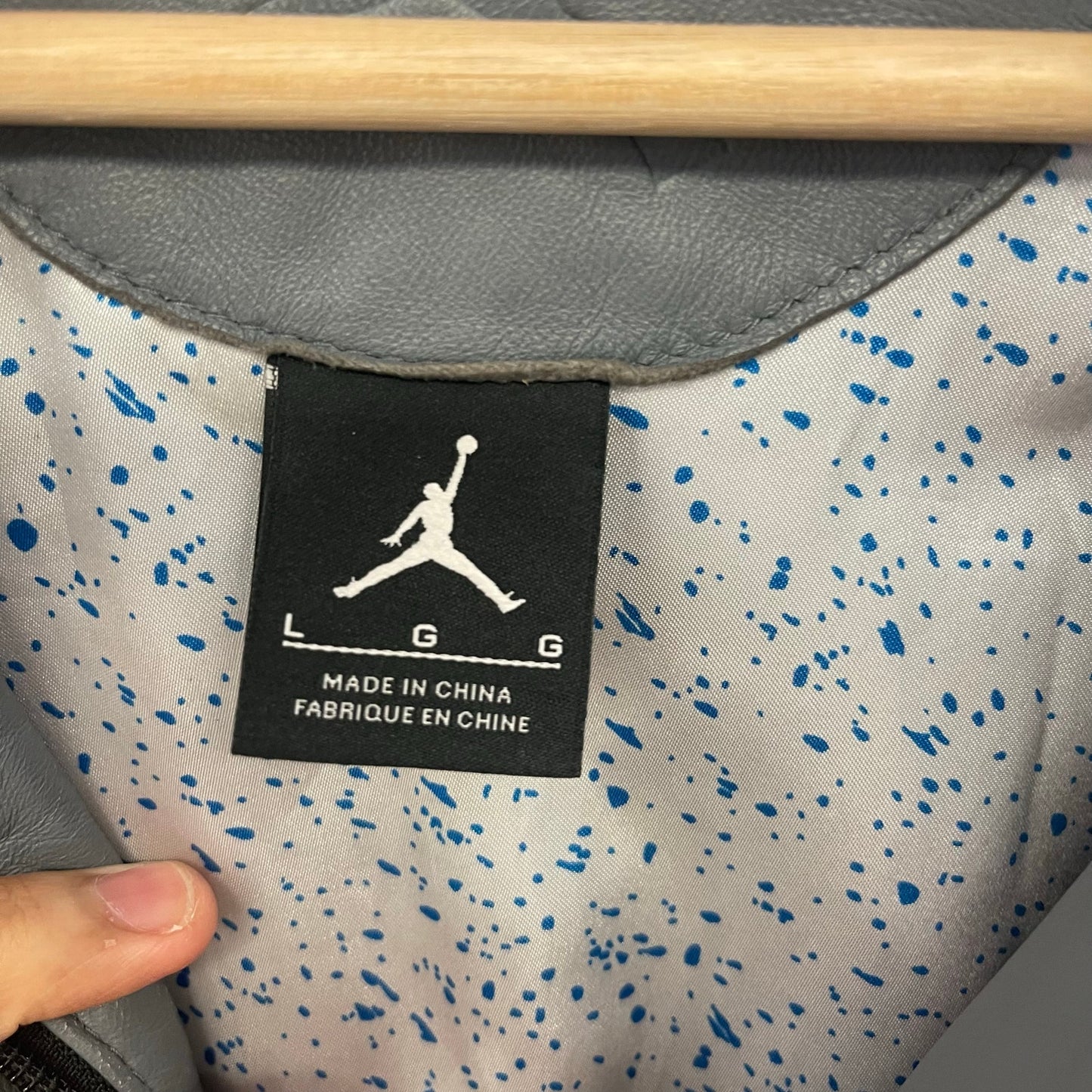 Air Jordan Lamb Leather Motorcycle Jacket  L