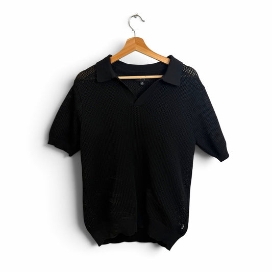Stussy Open-Knit Polo V-Neck S