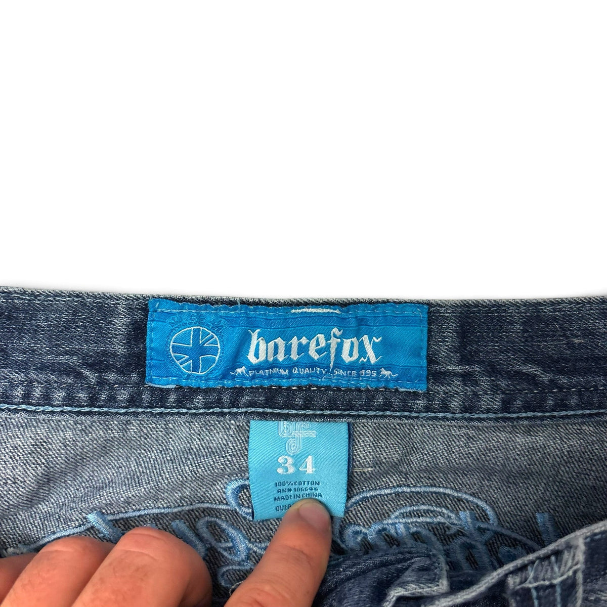 Vintage Bare Fox Dragon Print Jeans 34