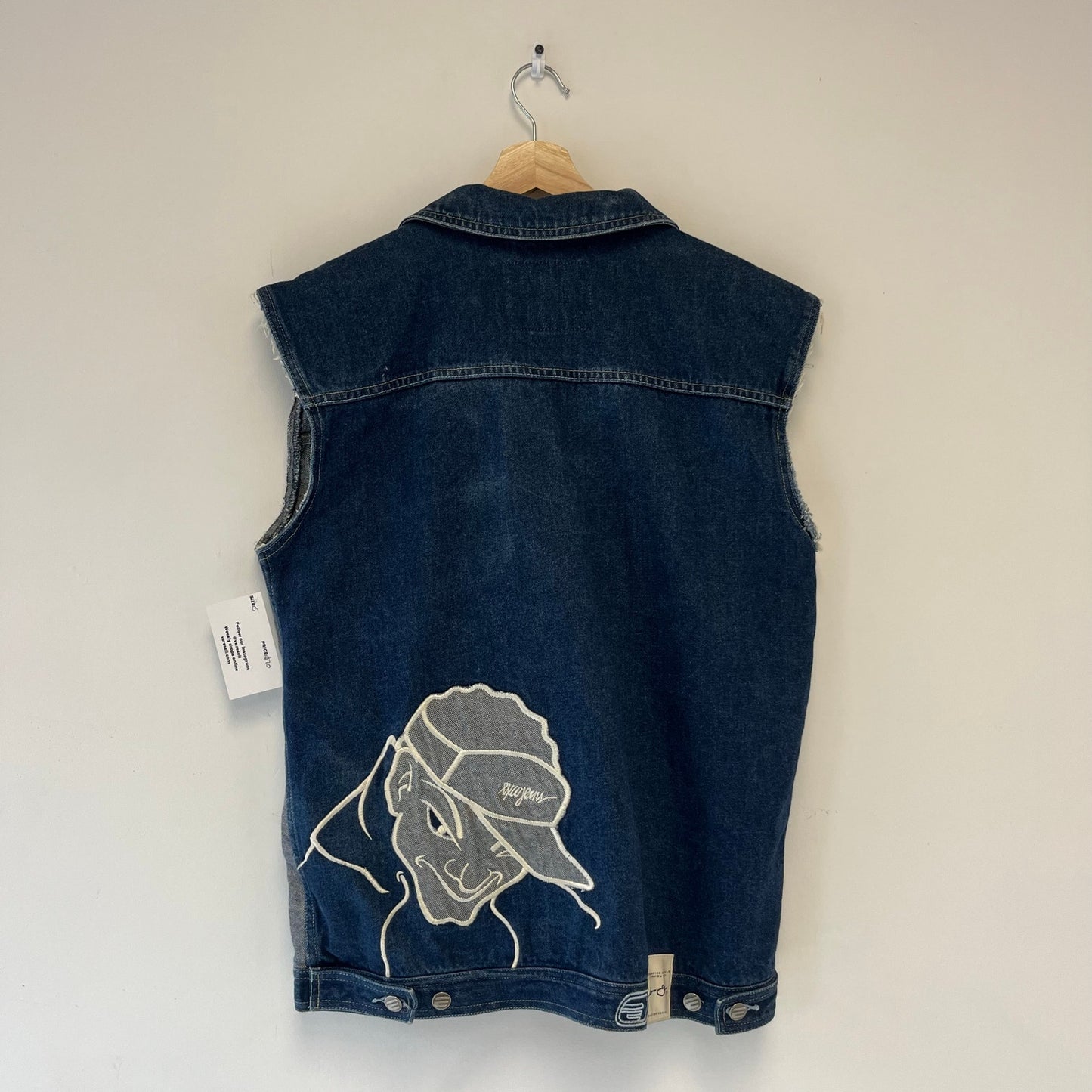 Y2K Exco Denim Hip Hop Vest S