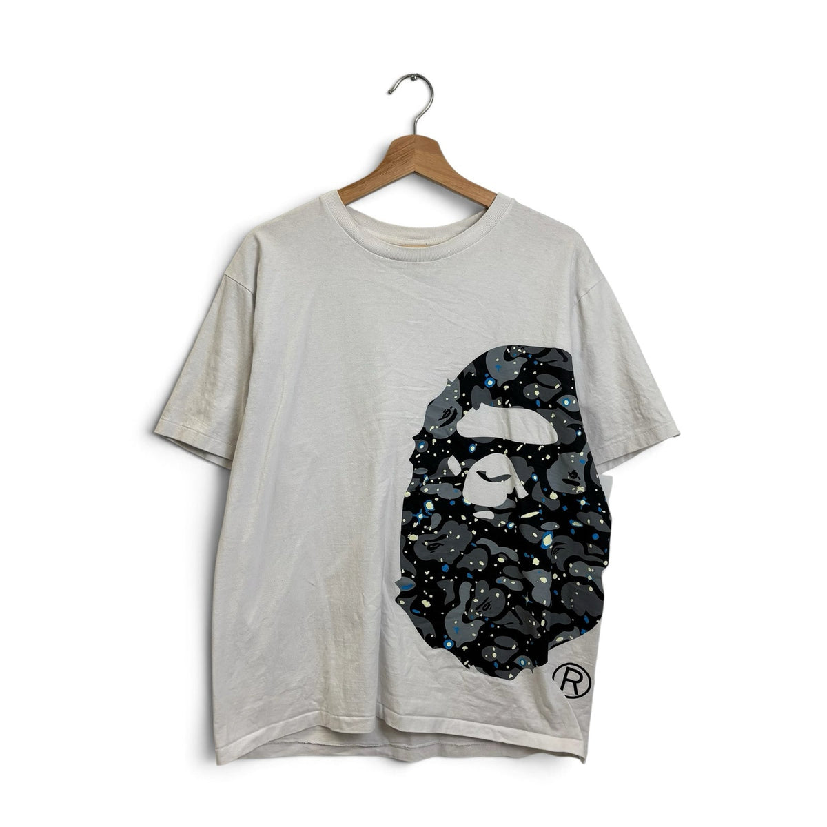 BAPE Space Camo Big Ape Head Tee L
