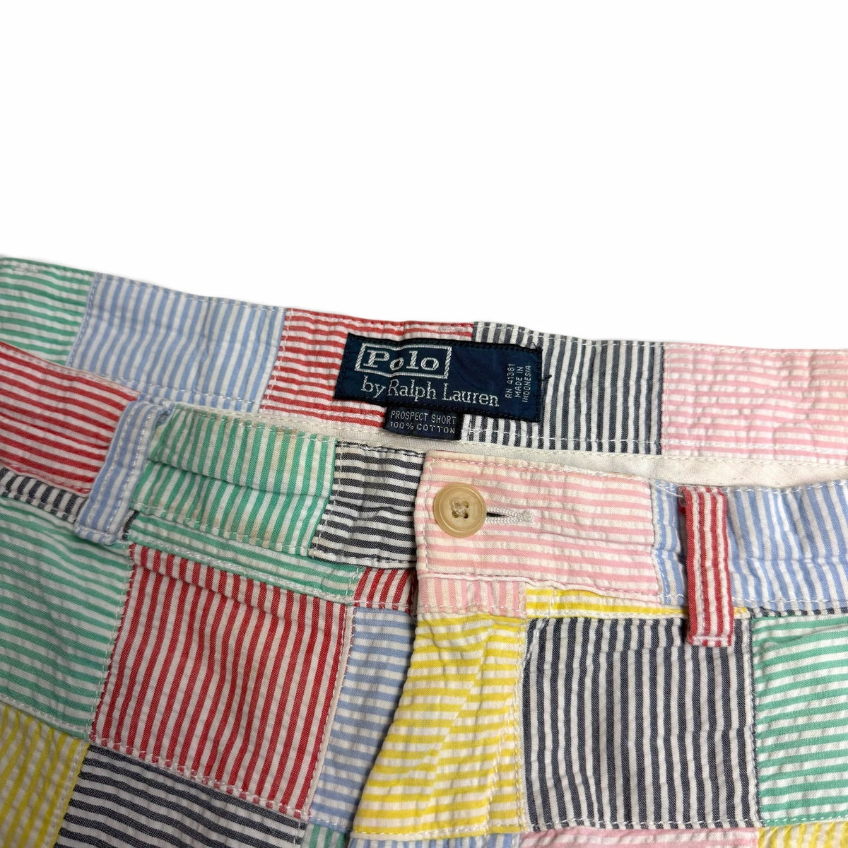 Polo Ralph Lauren Seersucker Multi-Colour Patchwork Shorts 38