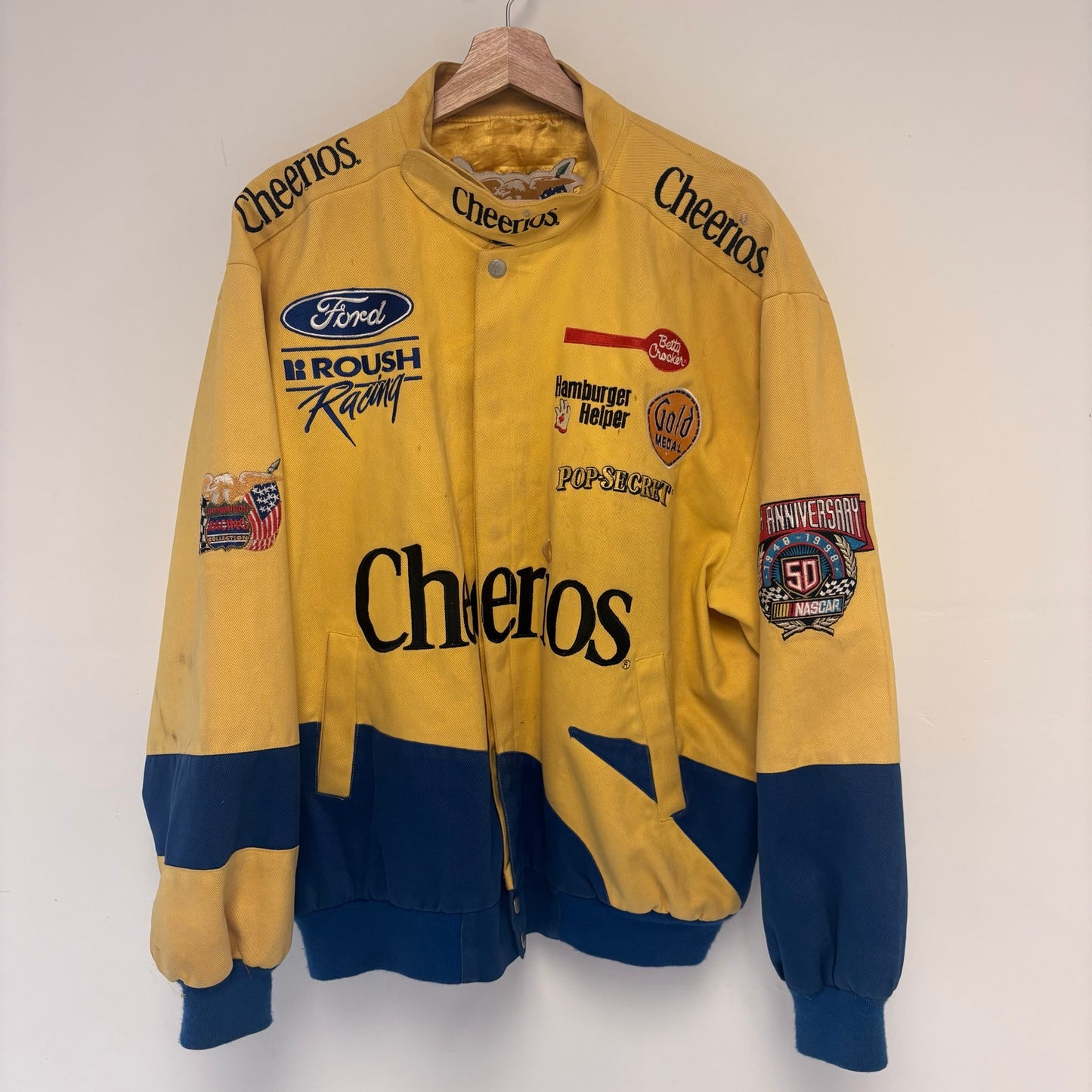 Vintage Jeff Hamilton cheerios nascar Jacket L
