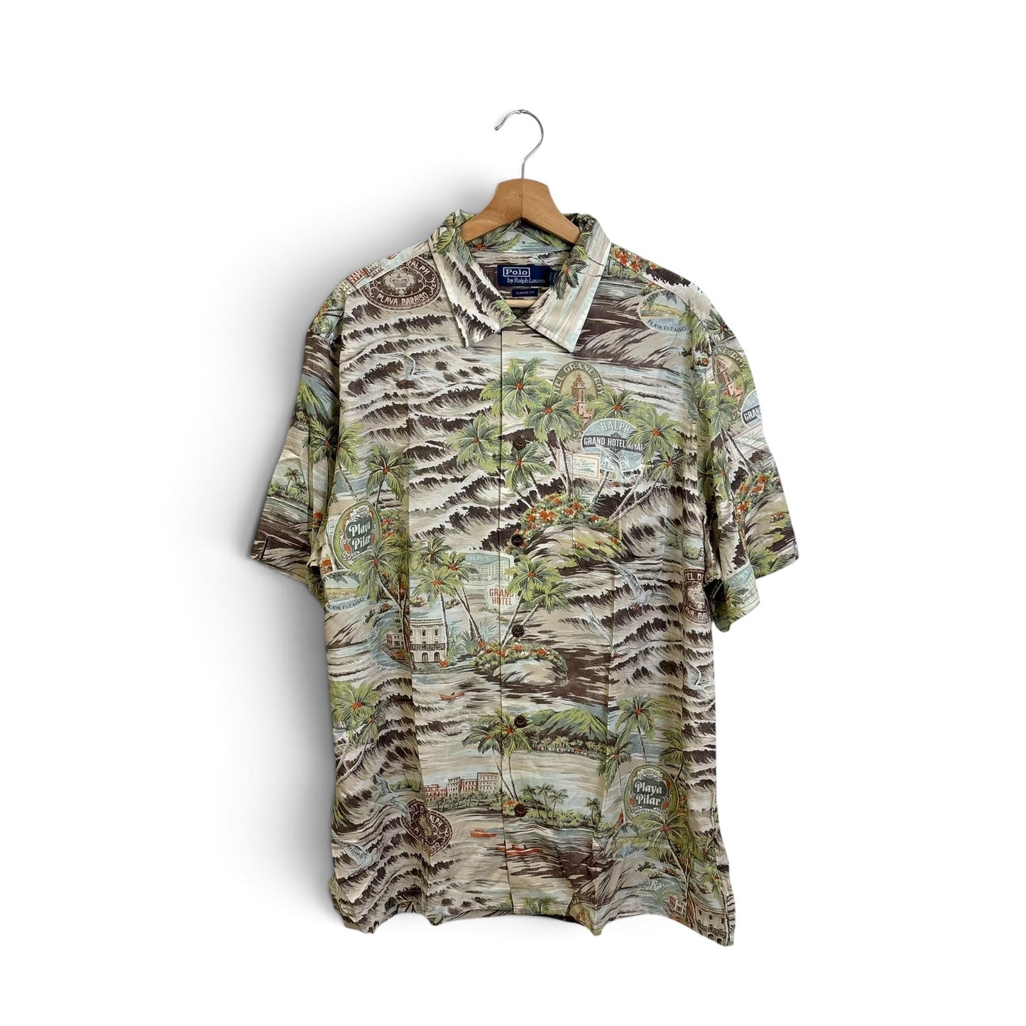 New Polo Ralph Lauren Beach Scenes Button Up XL