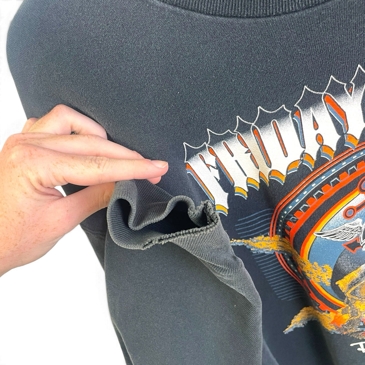 Vintage 90s Friday The 13th Port Dover Ride Crewneck XL