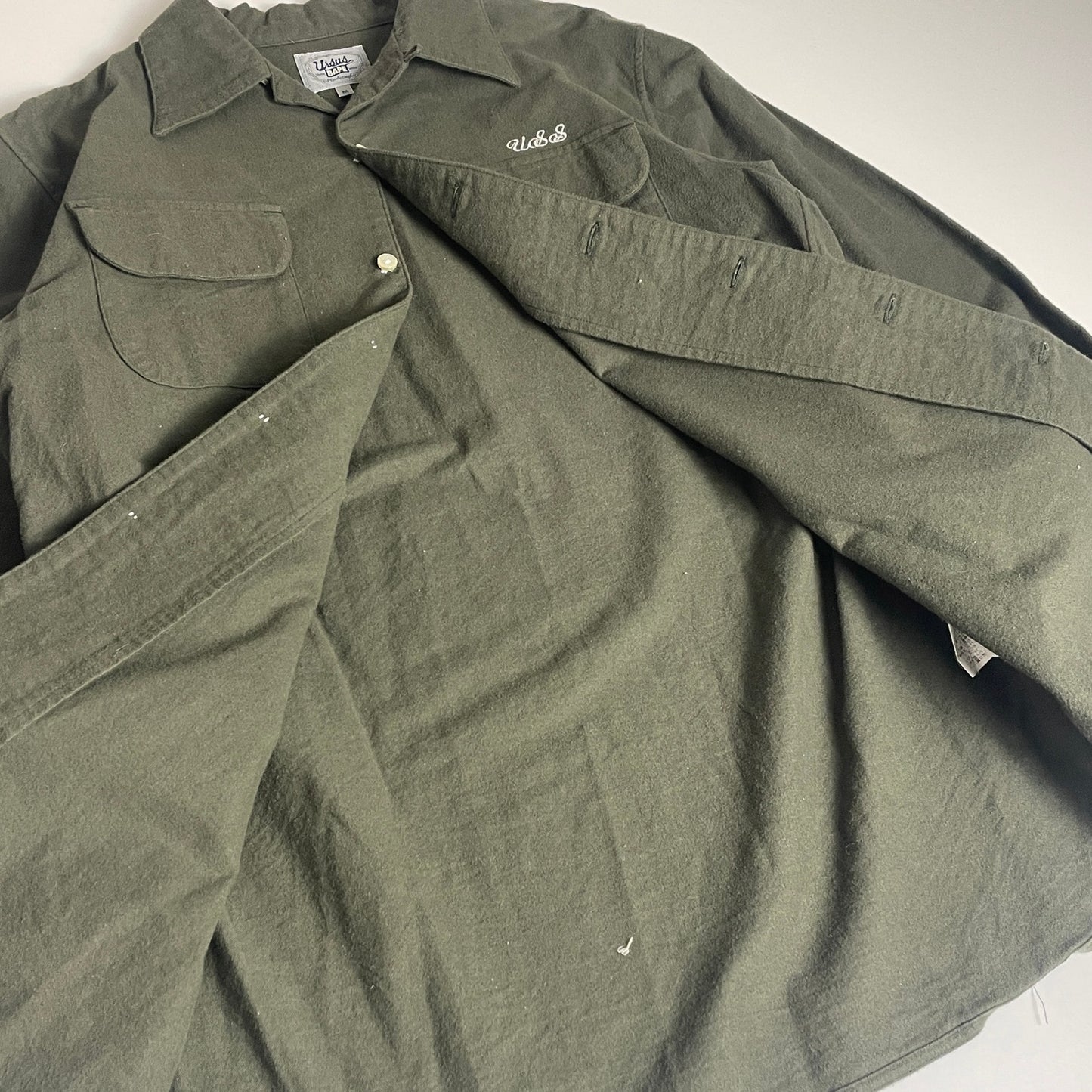 BAPE Ursus military wool button up shirt M