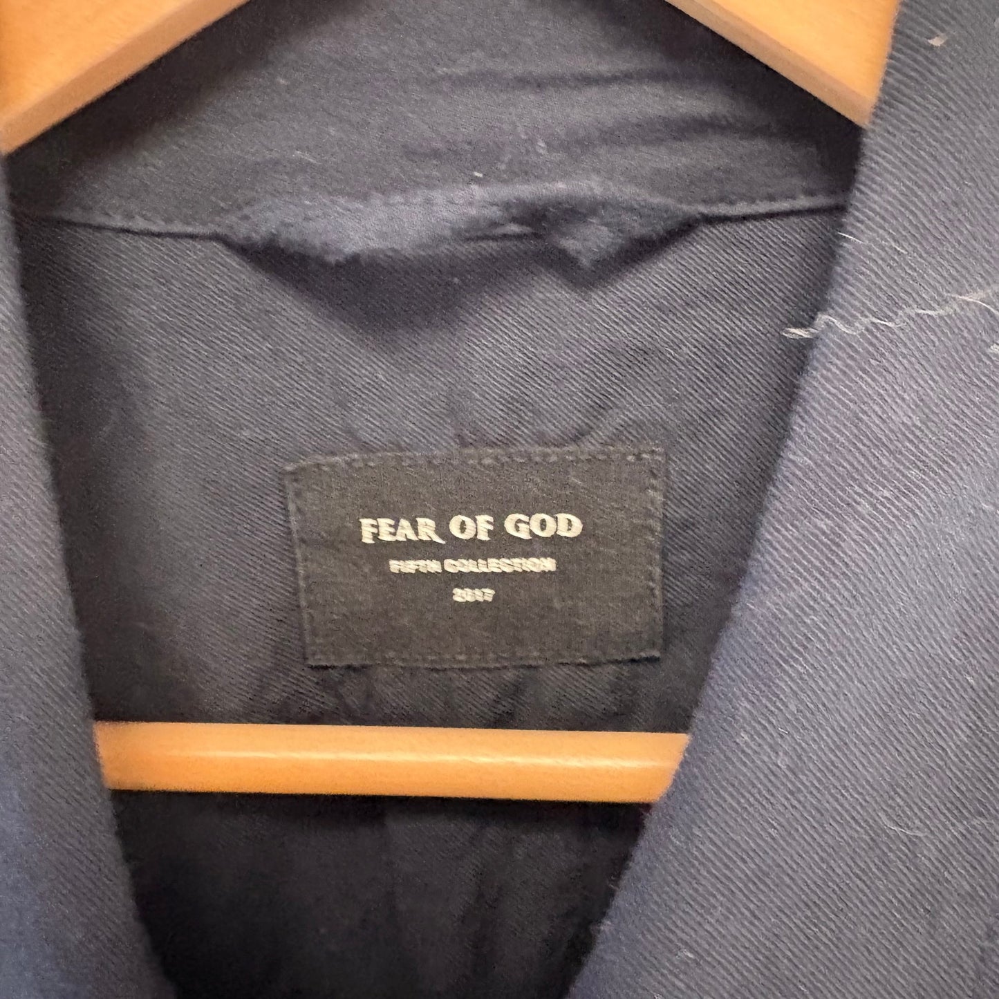 Fear of God Fifth Collection navy piped oversized shirt XL