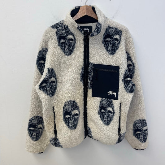 Stussy Mask Jacquard Sherpa Jacket Fleece M