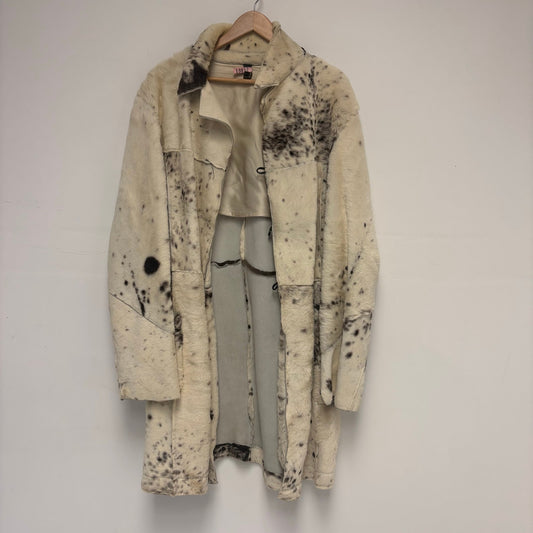 Furry Trench Coat Women's L