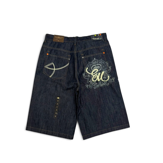 New Vintage Ecko Unltd Embroidered Denim Shorts 36