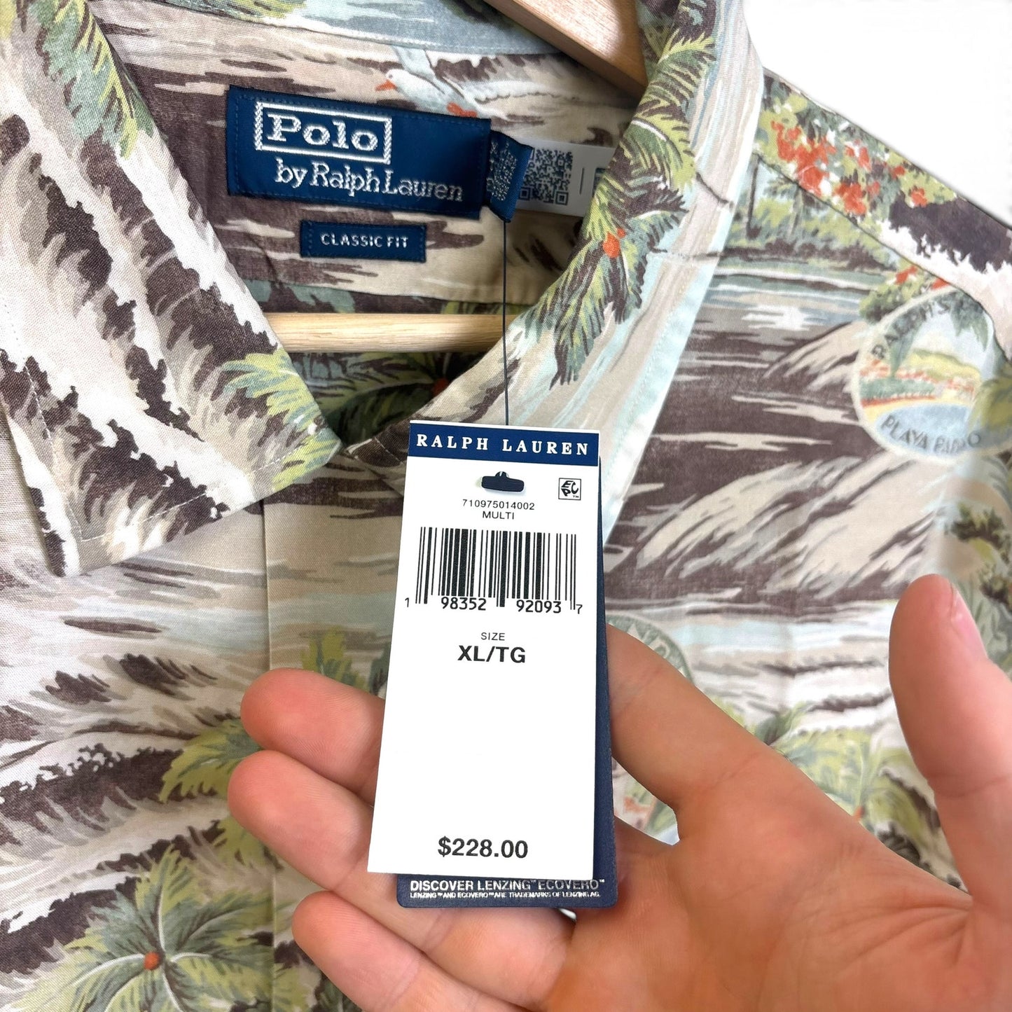 New Polo Ralph Lauren Beach Scenes Button Up XL