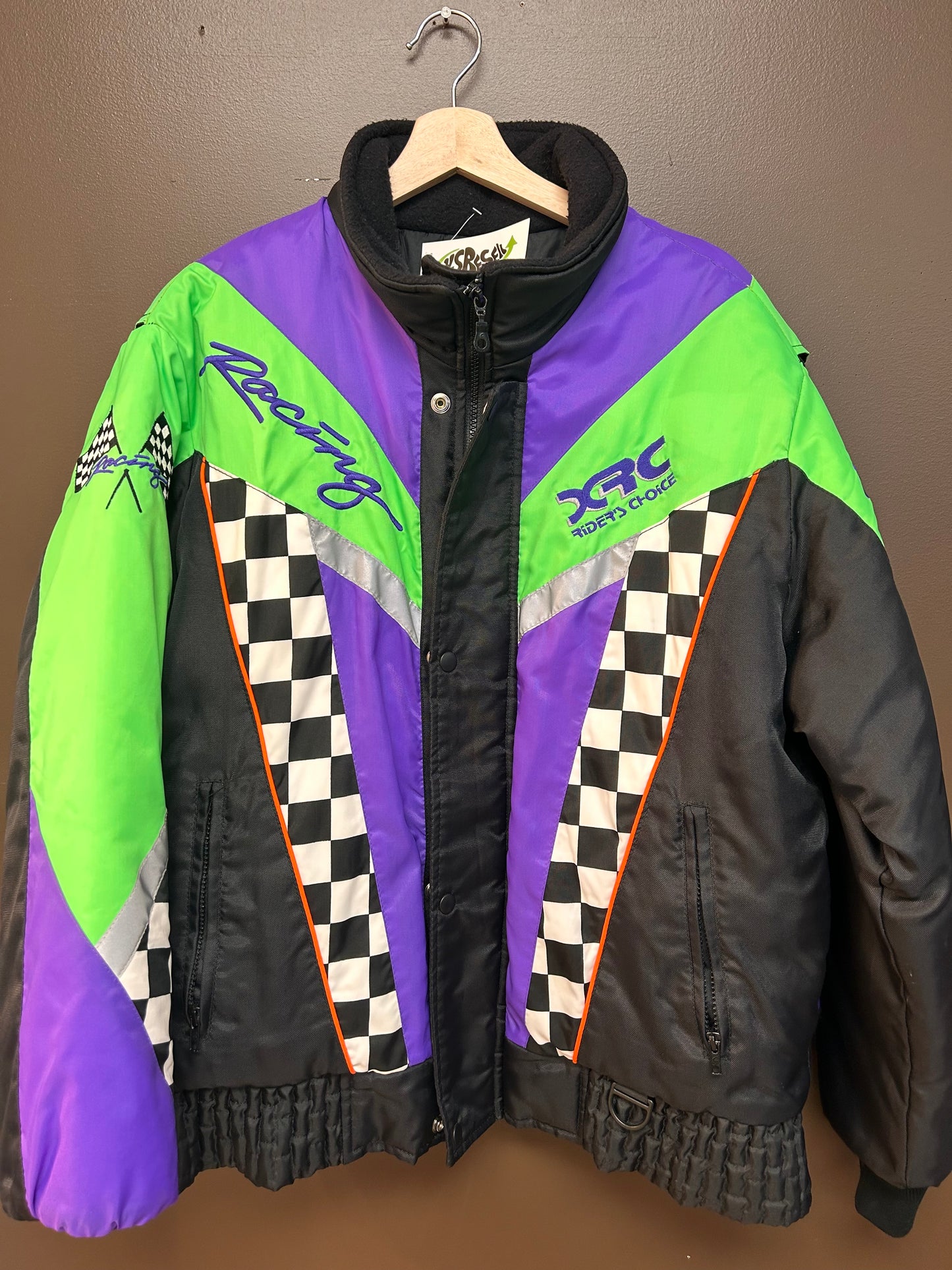 Vintage Black Racing Jacket XL