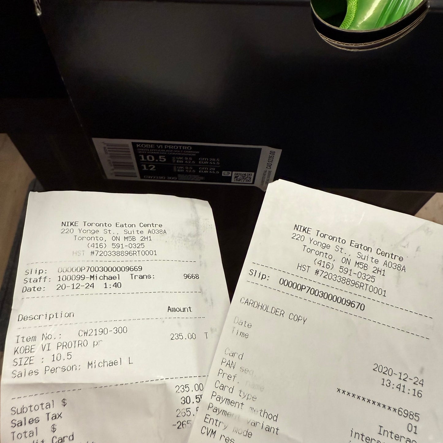 Nike Kobe 6 Protro Grinch Size: 10.5