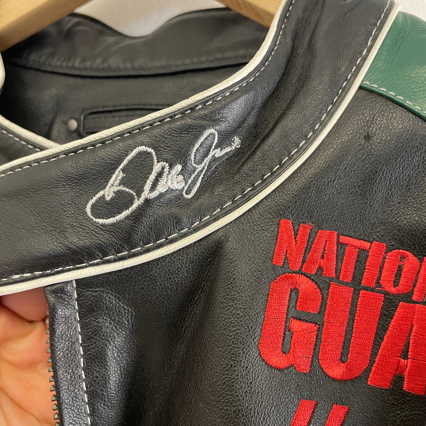 Vintage Dale Jr racing NASCAR Leather Jacket L