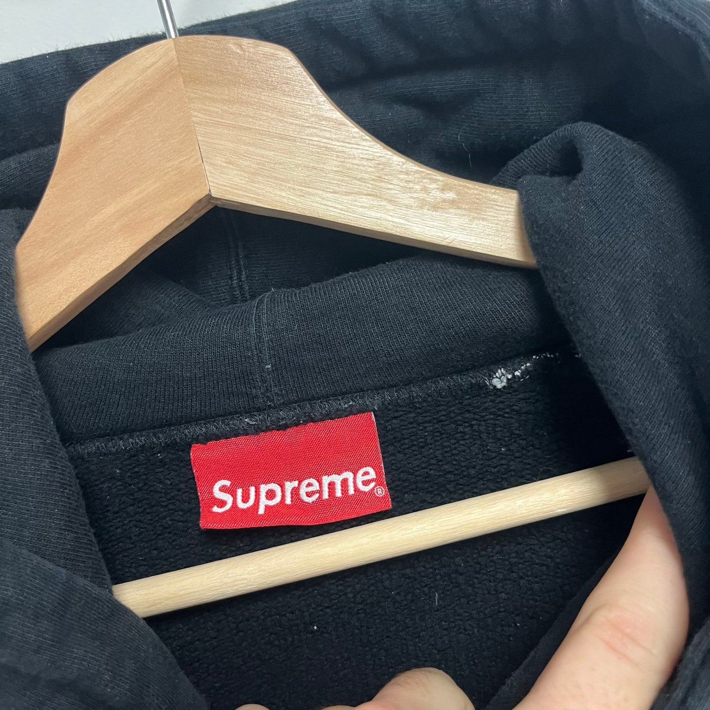 Supreme Black Piping Hoodie M