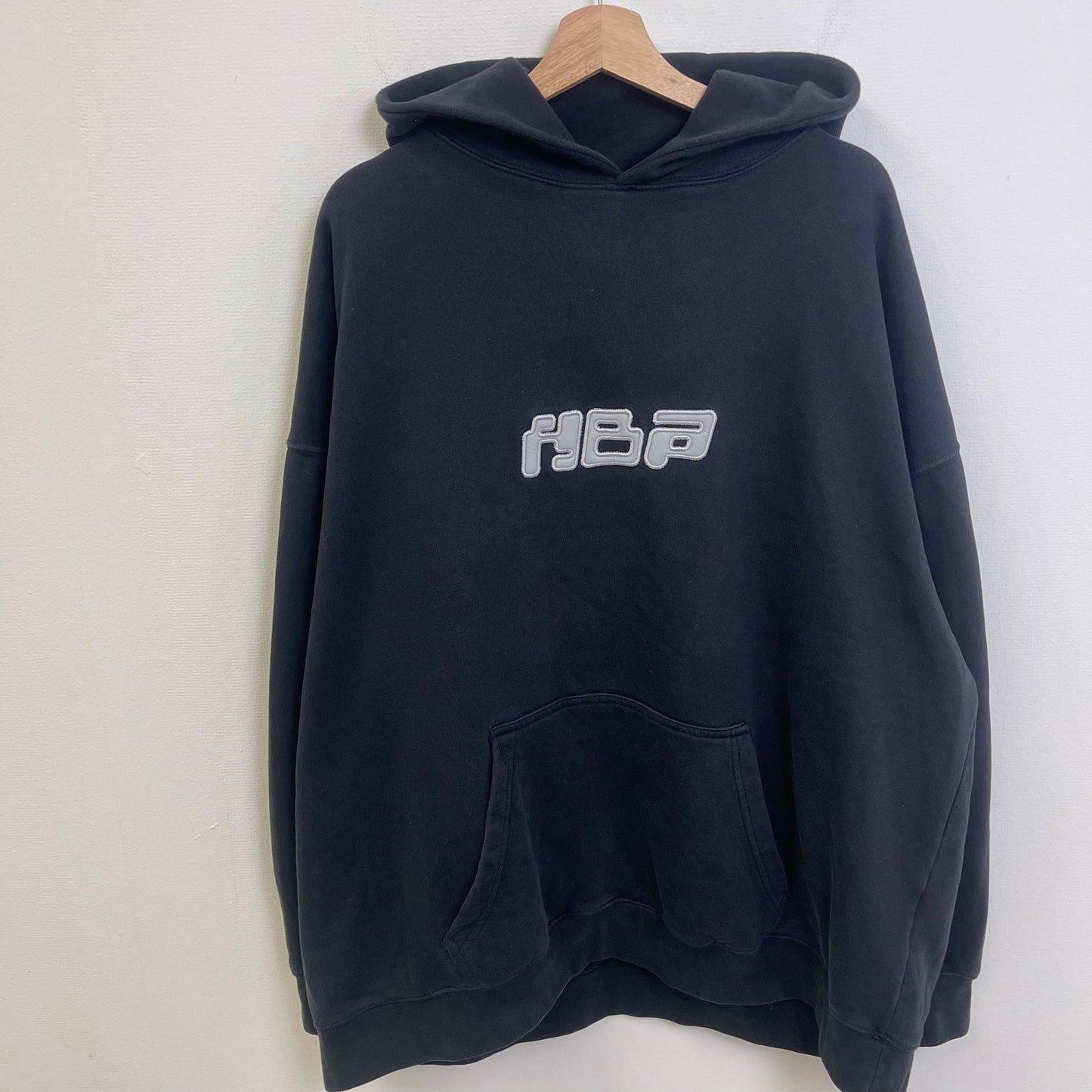 Hood By Air Hoodie Black Embroidered HBA Logo XL