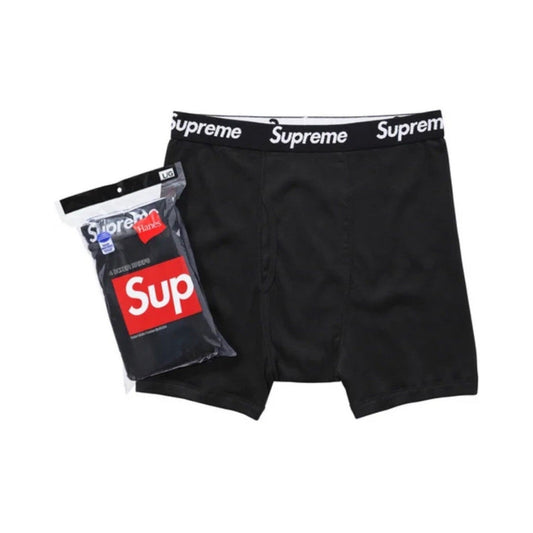 Supreme Hanes Boxer Briefs 4 Pack Black S