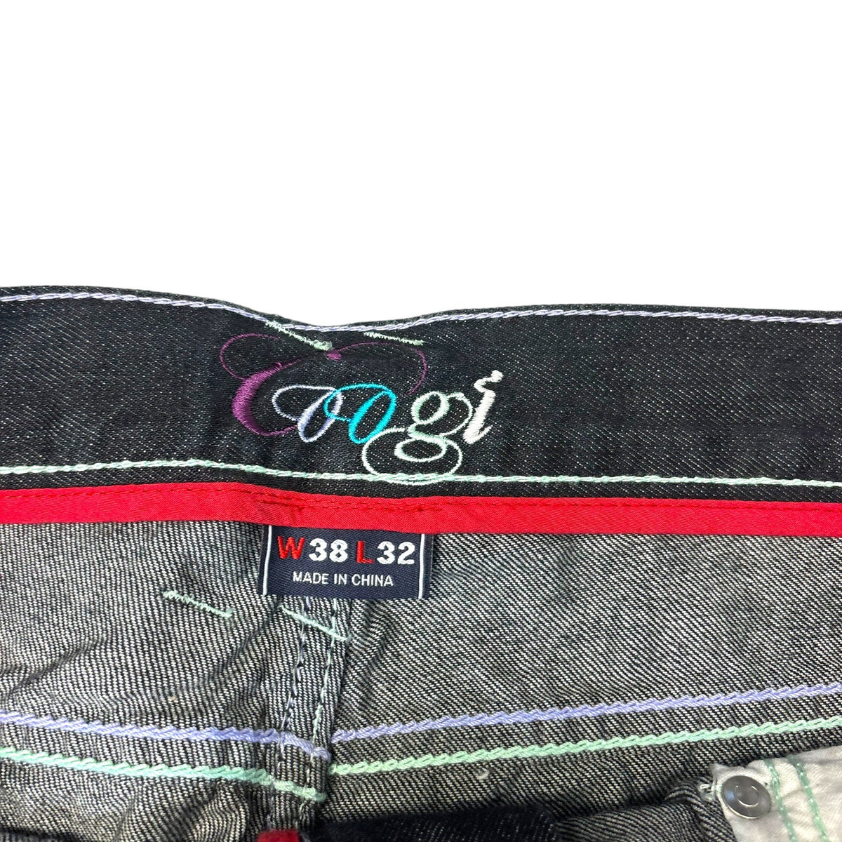 New Y2K Coogi Floral Print Baggy Jeans 38