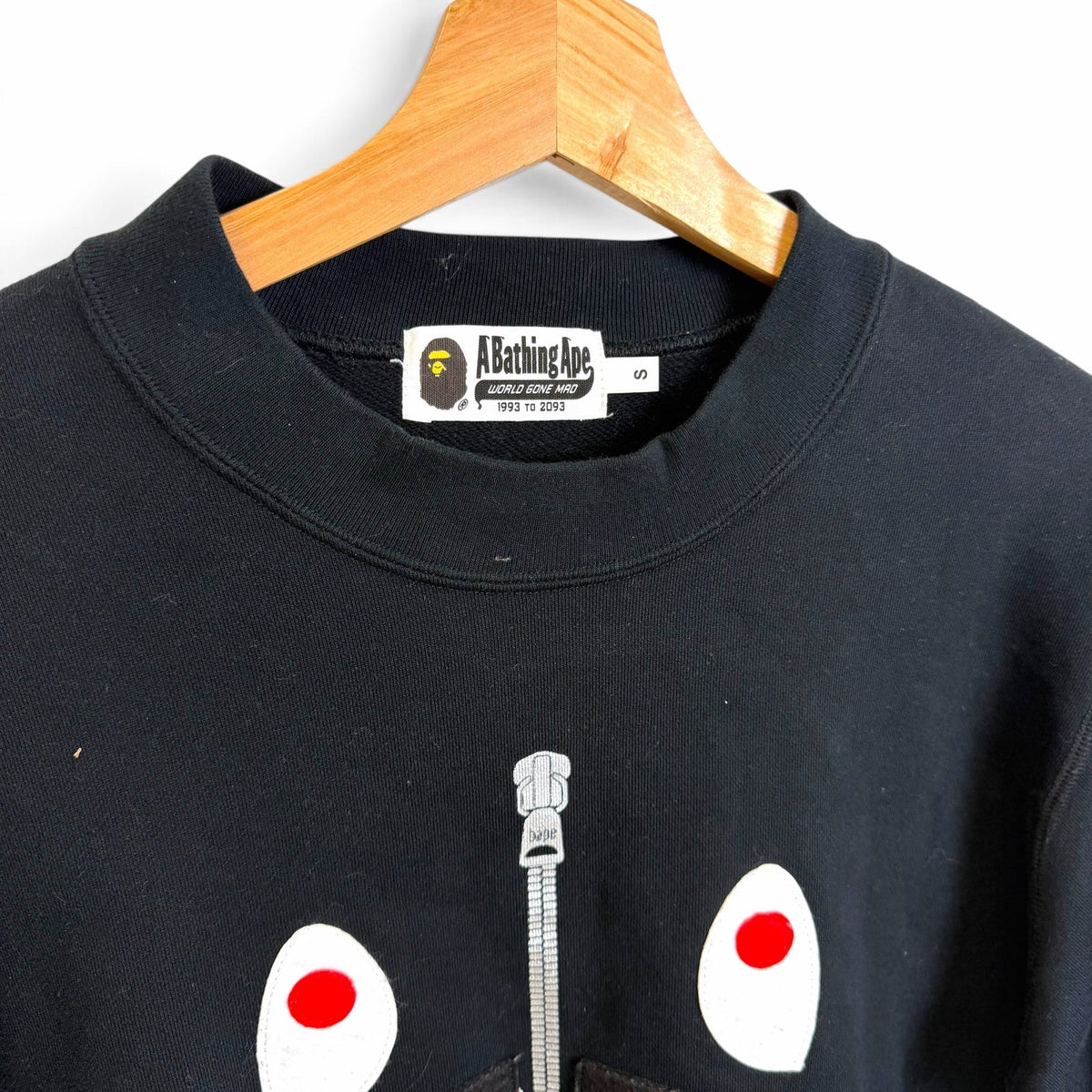 A Bathing Ape Black Bape Shark Sweatshirt S
