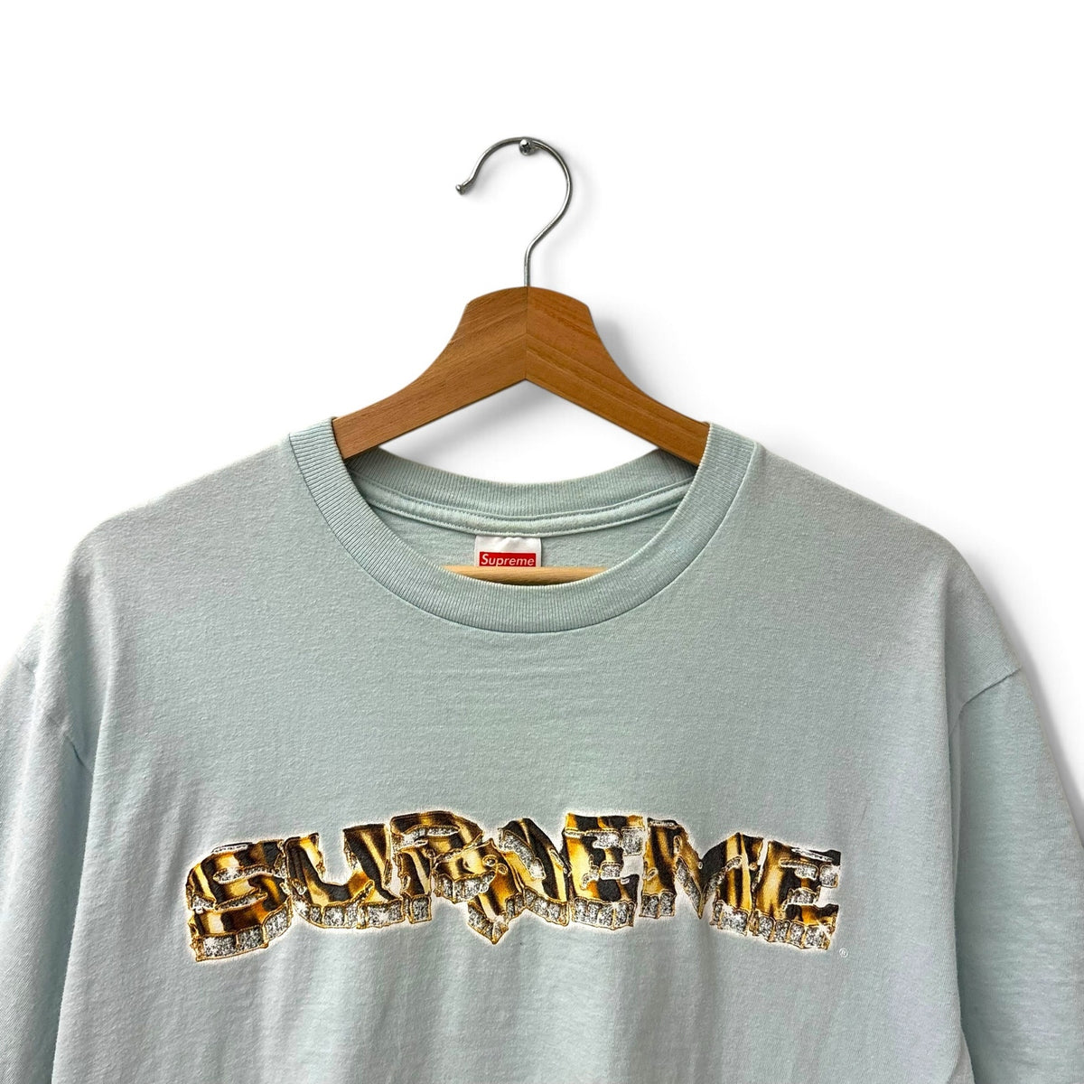 Supreme Diamod Tee Pale Blue FW21 L